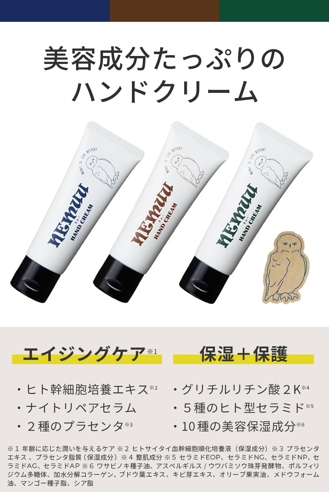 Amazon.co.jp: NEMUU ハンドクリーム ミニ ギフト [ ヒト型セラミド